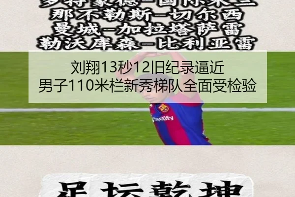 刘翔13秒12旧纪录逼近 男子110米栏新秀梯队全面受检验